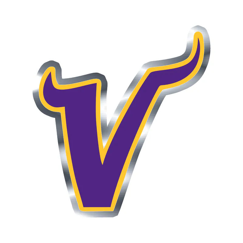 Minnesota Vikings - V - Silver Chrome Vinyl Sticker - Custom Size