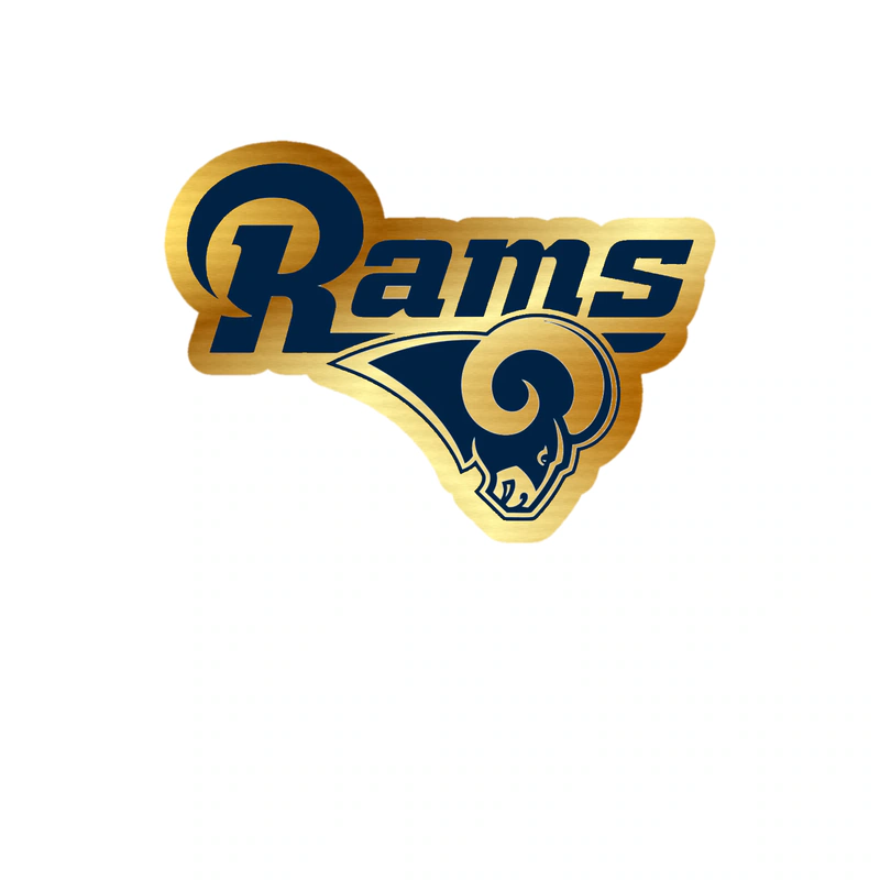 Los Angeles Rams - Image 24 - Gold Chrome Vinyl Sticker - Custom Size