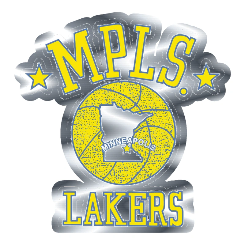 Los Angeles Lakers - Image 10 - Silver Chrome Vinyl Sticker - Custom Size