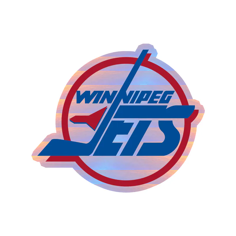 Winnipeg Jets - Image 1 - Holographic Vinyl Sticker - Custom Size