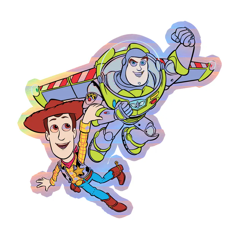 Toy Story Woody & Buzz Holographic Vinyl Sticker - Custom Size