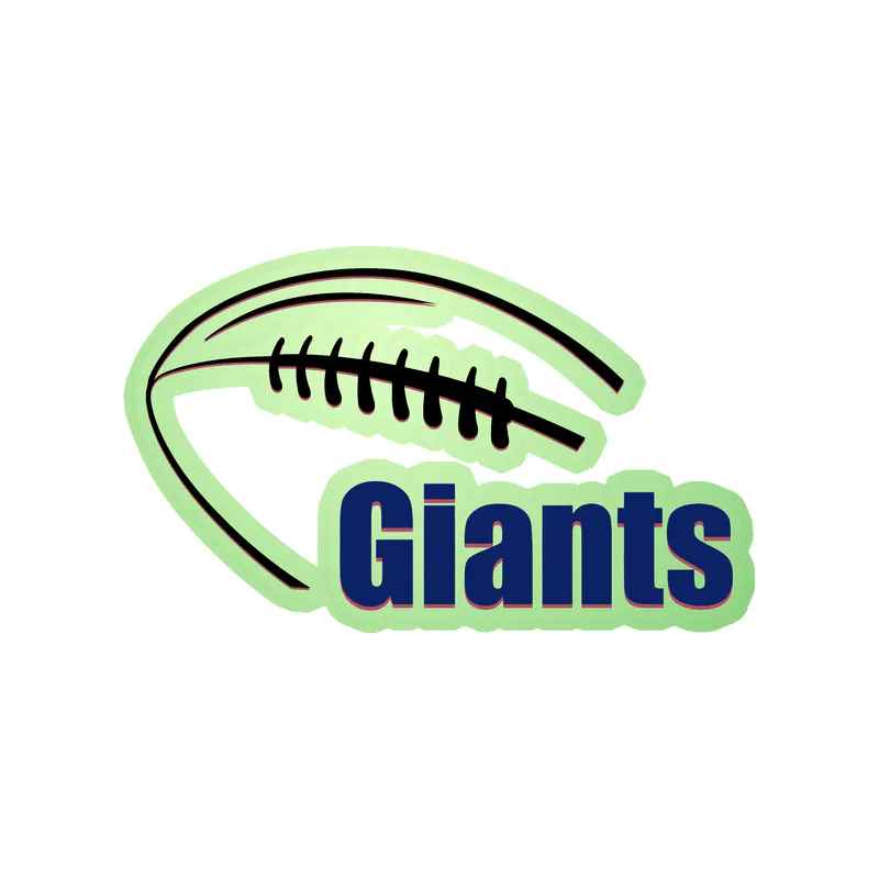 New York Giants - Football - Glow in the Dark Vinyl Sticker - Custom Size