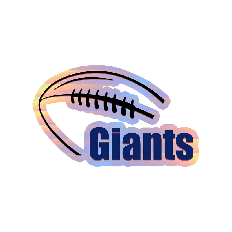 New York Giants - Football - Holographic Vinyl Sticker - Custom Size