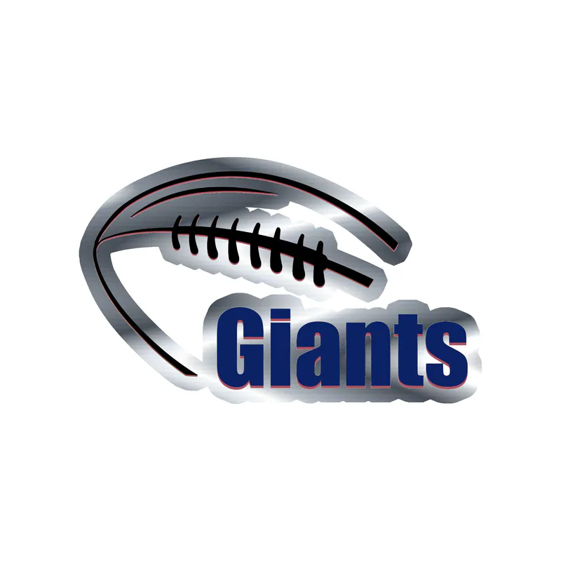 New York Giants - Football - Silver Chrome Vinyl Sticker - Custom Size
