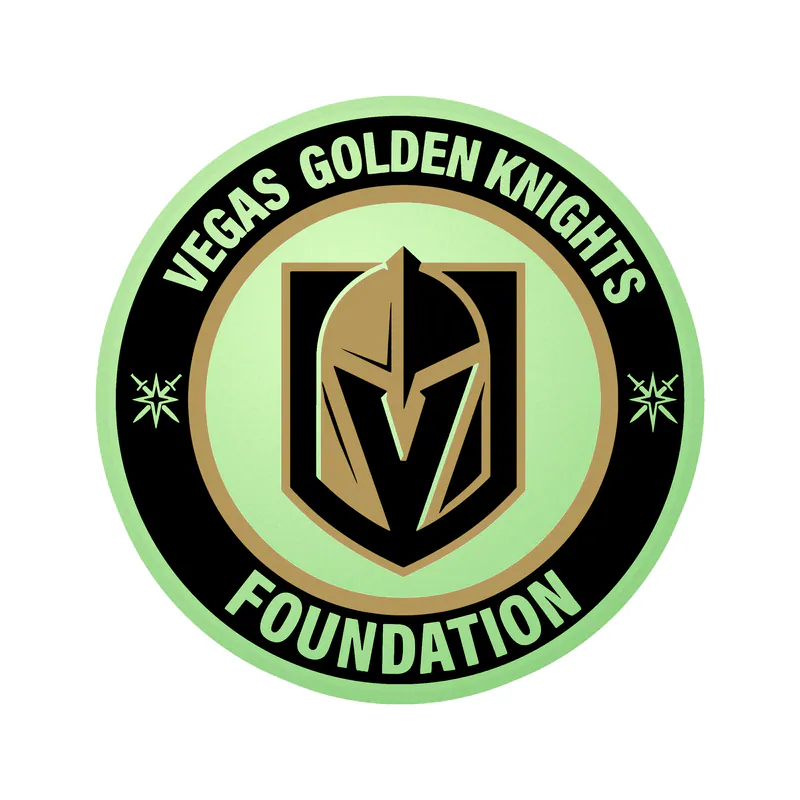 Vegas Golden Knights - Circle Foundation - Glow in the Dark Vinyl Sticker - Custom Size