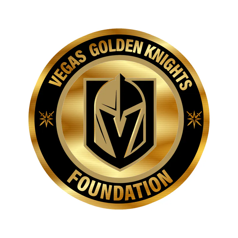 Vegas Golden Knights - Circle Foundation - Gold Chrome Vinyl Sticker - Custom Size