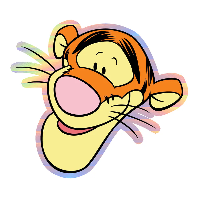 Winnie The Pooh - Tigger - Holographic Vinyl Sticker - Custom Size