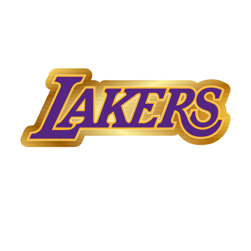 Los Angeles Lakers - Image 11 - Gold Chrome Vinyl Sticker - Custom Size