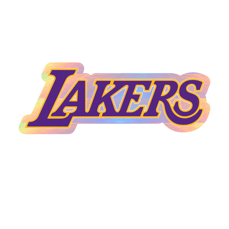 Los Angeles Lakers - Image 11 - Holographic Vinyl Sticker - Custom Size