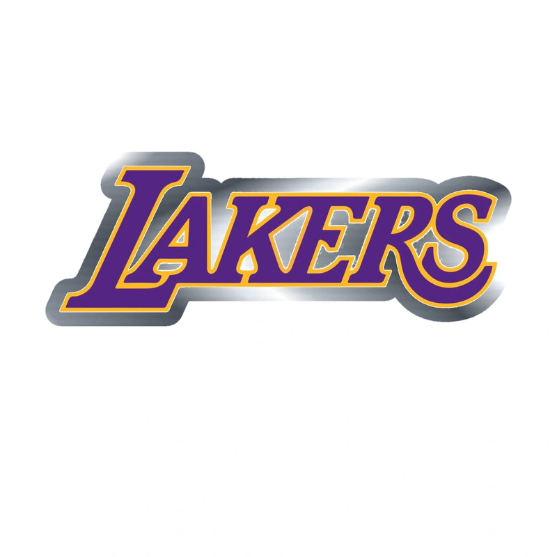 Los Angeles Lakers - Image 11 - Silver Chrome Vinyl Sticker - Custom Size