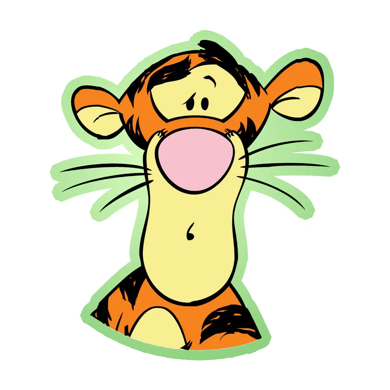 Winnie The Pooh - Tigger - Glow in the Dark Vinyl Sticker - Custom Size