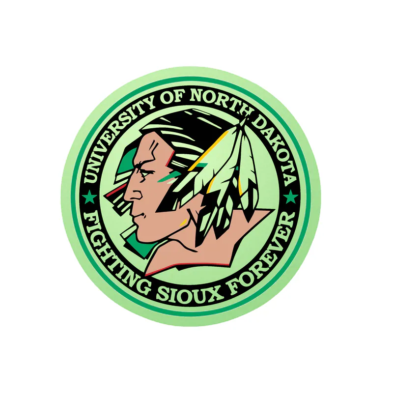 University Of North Dakota Glow in the Dark Vinyl Decal - Custom Size
