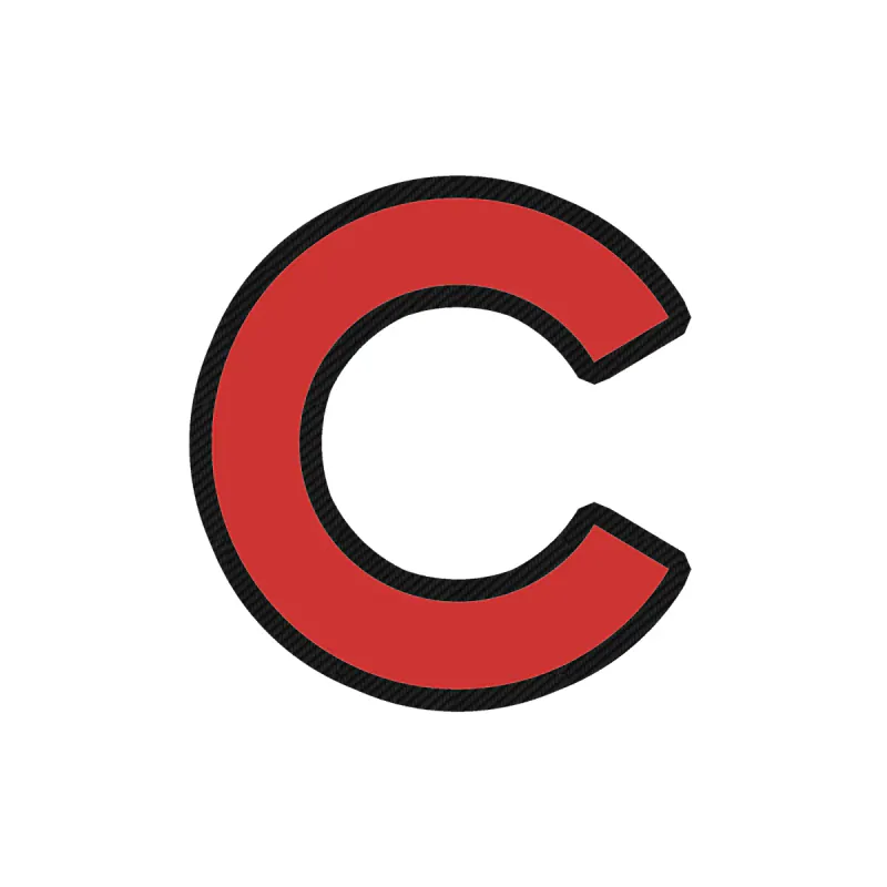 Chicago Cubs - Red C - Carbon Fiber Vinyl Sticker - Custom Size