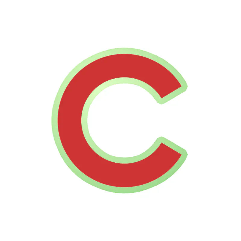 Chicago Cubs - Red C - Glow in the Dark Vinyl Sticker - Custom Size