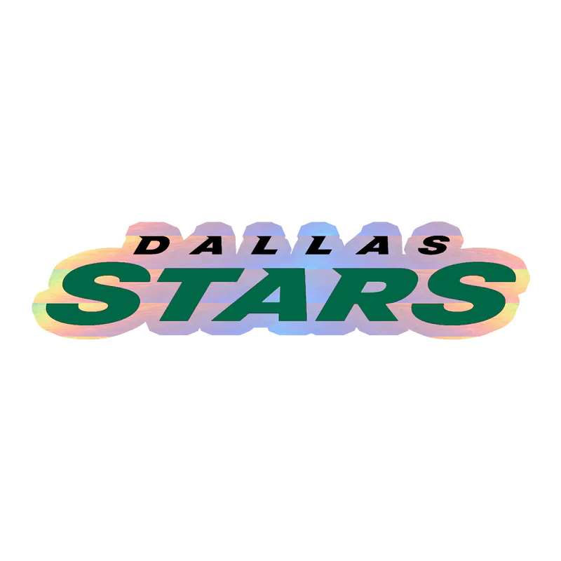 Dallas Stars  - Name - Holographic Vinyl Sticker - Custom Size