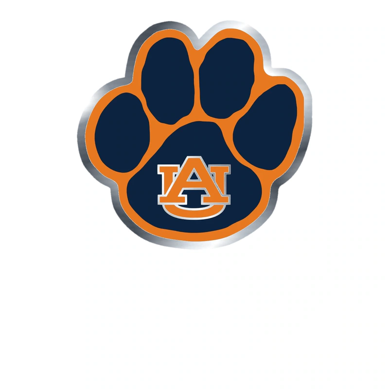 Auburn Tigers - Image 5 - Silver Chrome Vinyl Decal - Custom Size