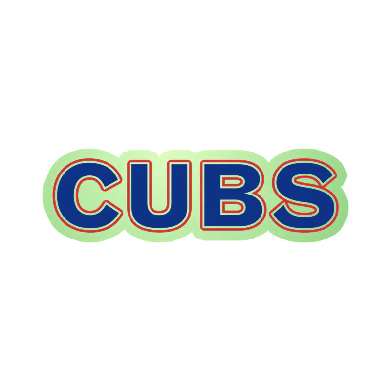 Chicago Cubs - Cubs - Glow in the Dark Vinyl Sticker - Custom Size