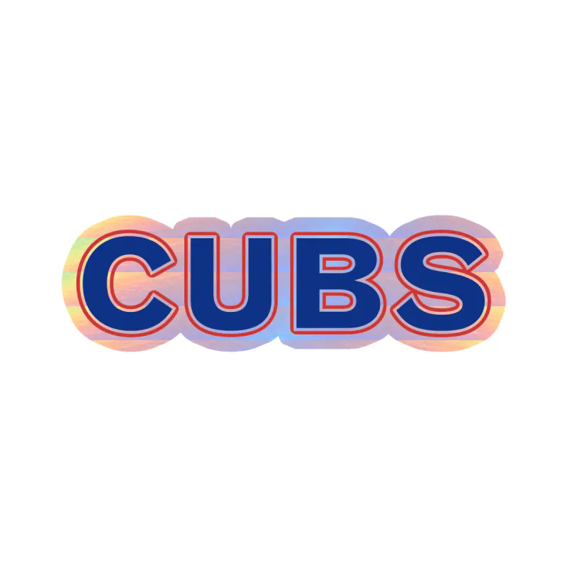 Chicago Cubs - Cubs - Holographic Vinyl Sticker - Custom Size