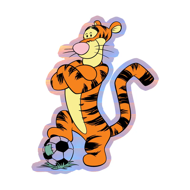 Winnie The Pooh - Tigger - Holographic Vinyl Sticker - Custom Size