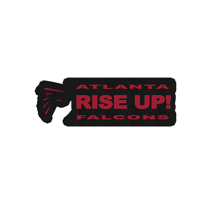 Atlanta Falcons - Rise Up Falcons - Carbon Fiber Vinyl Sticker - Custom Size
