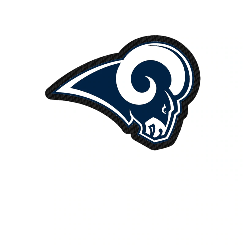 Los Angeles Rams - Image 4 - Carbon Fiber Vinyl Sticker - Custom Size