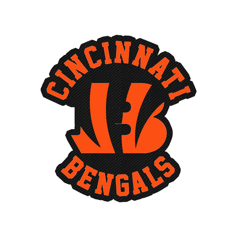 Cincinnati Bengals - B Middle - Carbon Fiber Vinyl Sticker - Custom Size