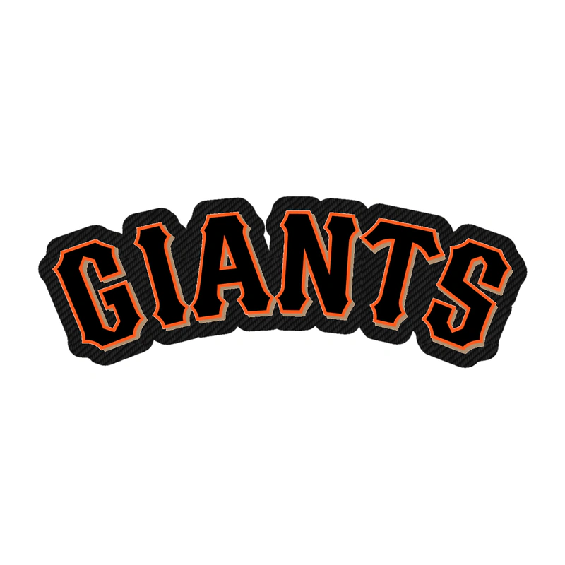 San Francisco Giants - Giants Curved - Carbon Fiber Vinyl Sticker - Custom Size