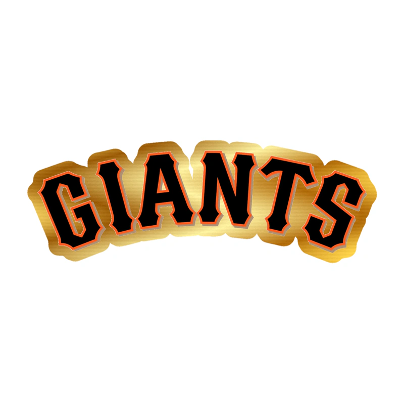 San Francisco Giants - Giants Curved - Gold Chrome Vinyl Sticker - Custom Size