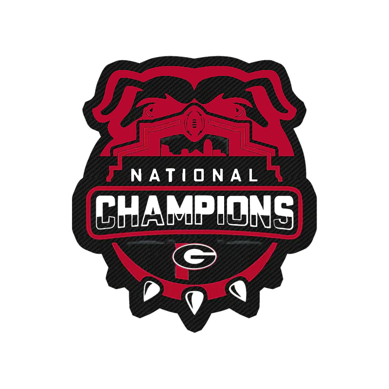 Georgia Bulldogs - Image 2 - Carbon Fiber Vinyl Decal - Custom Size