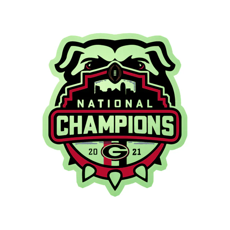 Georgia Bulldogs - Image 2 - Glow in the Dark Vinyl Decal - Custom Size