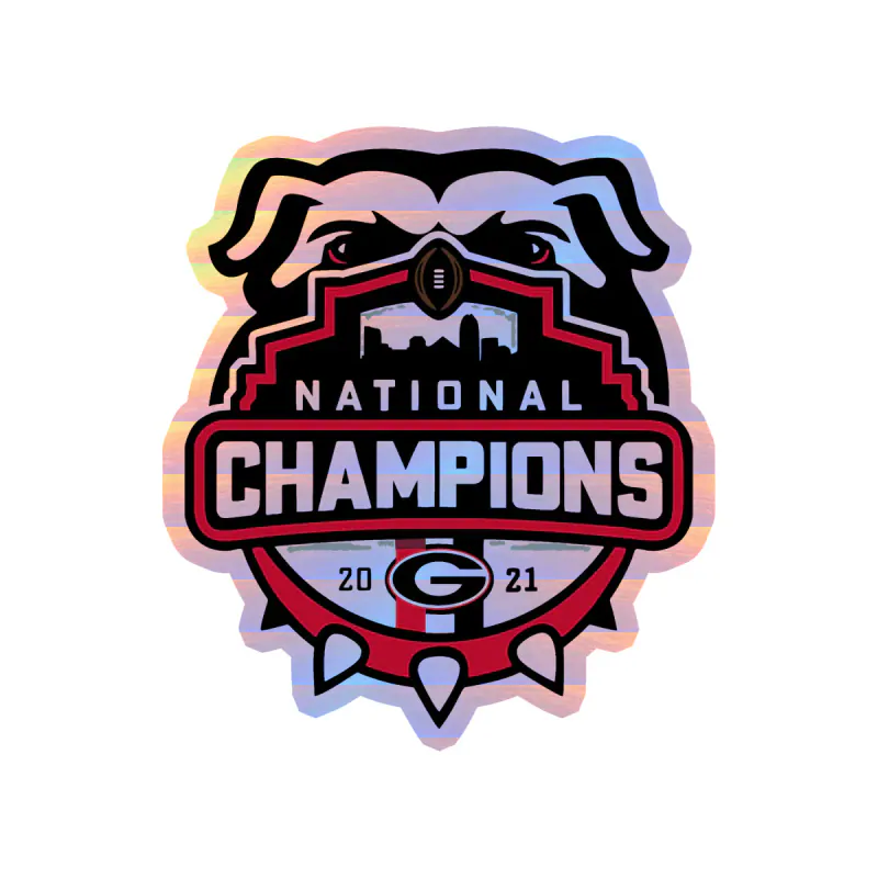 Georgia Bulldogs - Image 2 - Holographic Vinyl Decal - Custom Size