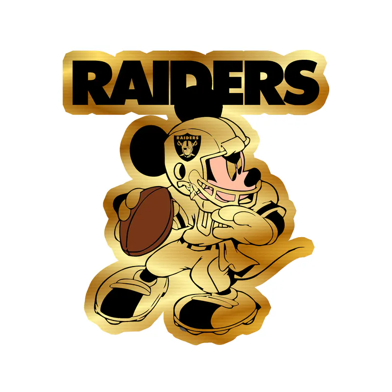Las Vegas Raiders - Image 14 - Gold Chrome Vinyl Sticker - Custom Size