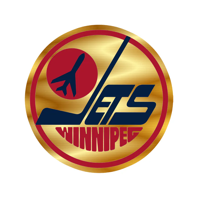 Winnipeg Jets - Image 3 - Gold Chrome Vinyl Sticker - Custom Size