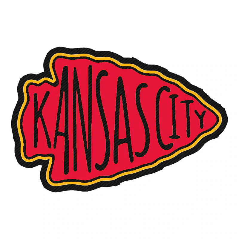 Kansas City Chiefs- Carbon Fiber Vinyl Sticker – Custom Size - Image 3