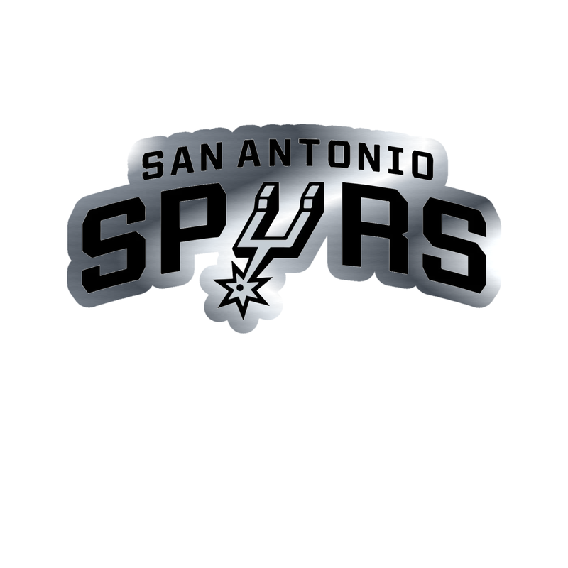 San Antonio Spurs - Image 10 - Silver Chrome Vinyl Sticker - Custom Size