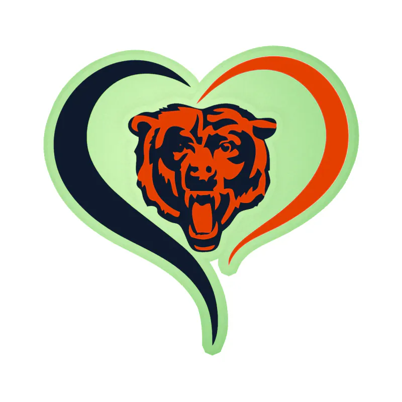 Chicago Bears - Bear Head - Image 15 - Glow in the Dark Vinyl Sticker - Custom Size