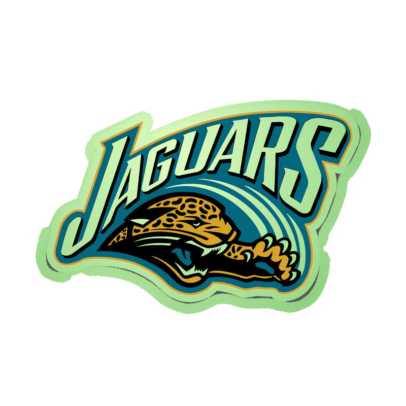 Jacksonville Jaguars Glow in the Dark Vinyl Sticker - Custom Size