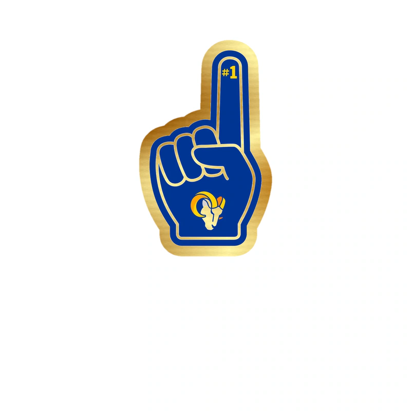 Los Angeles Rams - Image 21 - Gold Chrome Vinyl Sticker - Custom Size