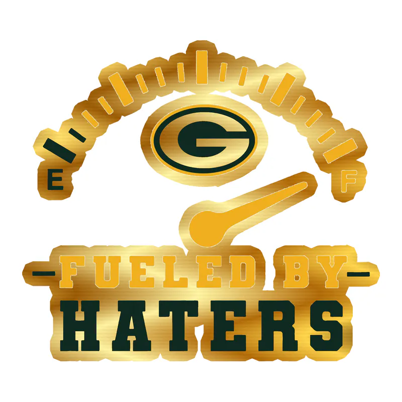 Green Bay Packers - Image 12 - Gold Chrome Vinyl Sticker - Custom Size