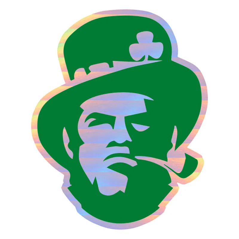 Boston Celtics - Leprechaun - Holographic Vinyl Sticker - Custom Size