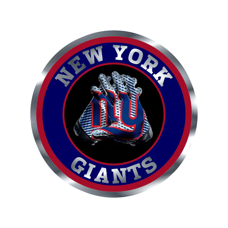 New York Giants - Silver Chrome Vinyl Sticker - Custom Size