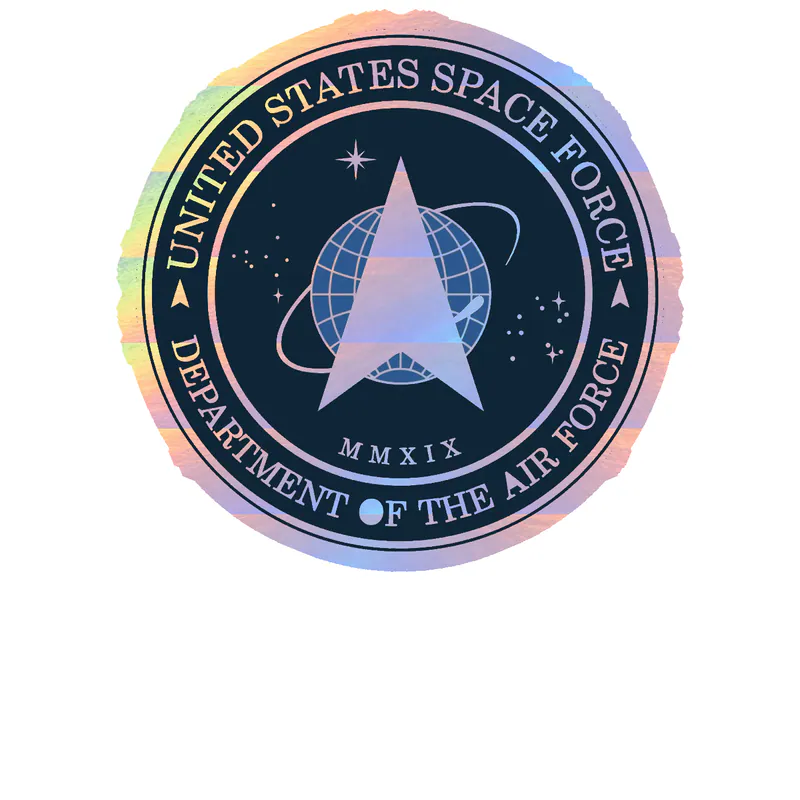 Space Force Holographic Vinyl Decal