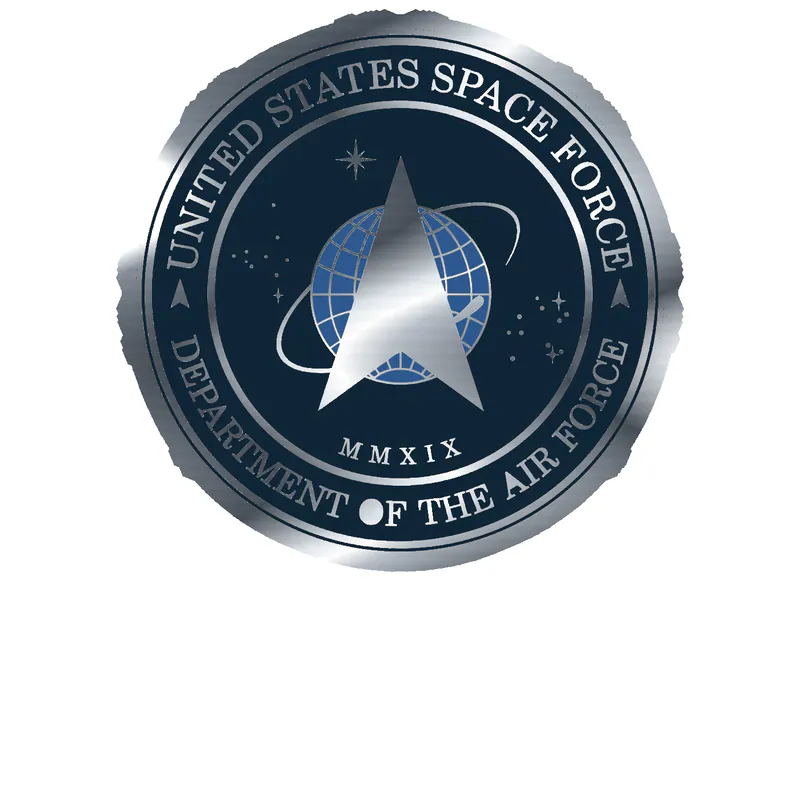 Space Force Silver Chrome Vinyl Decal