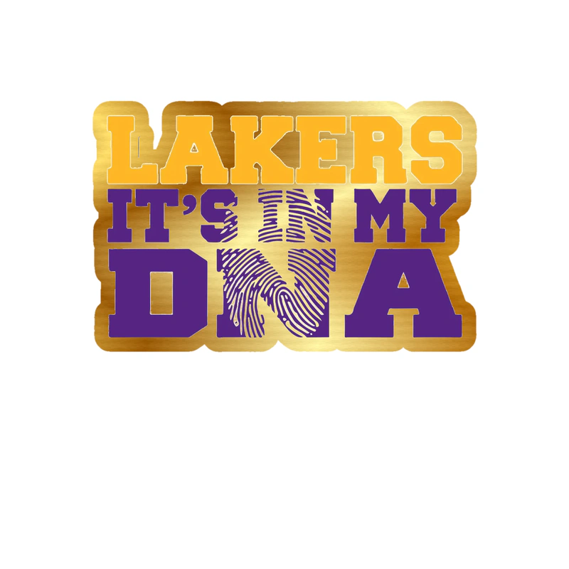 Los Angeles Lakers - Image 8 - Gold Chrome Vinyl Sticker - Custom Size