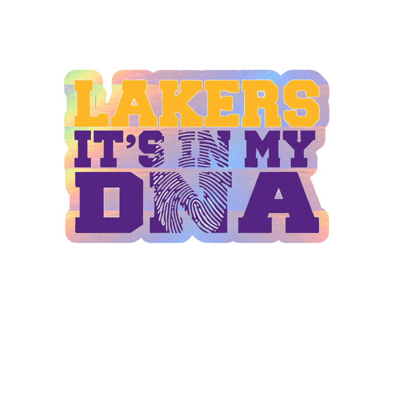 Los Angeles Lakers - Image 8 - Holographic Vinyl Sticker - Custom Size