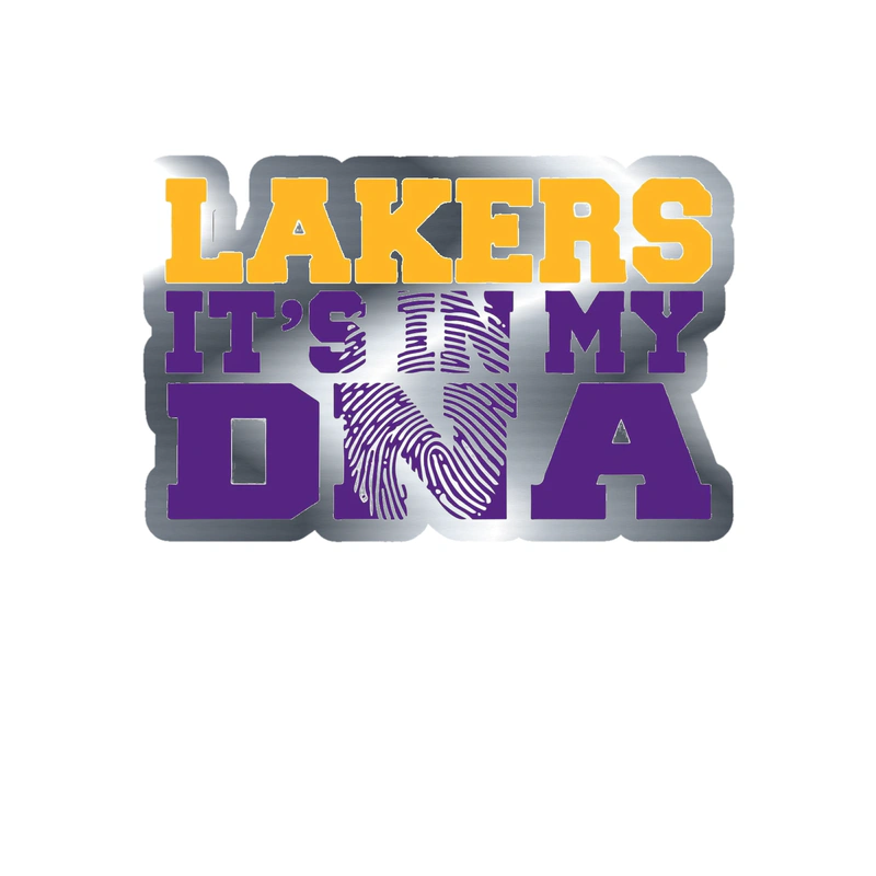 Los Angeles Lakers - Image 8 - Silver Chrome Vinyl Sticker - Custom Size