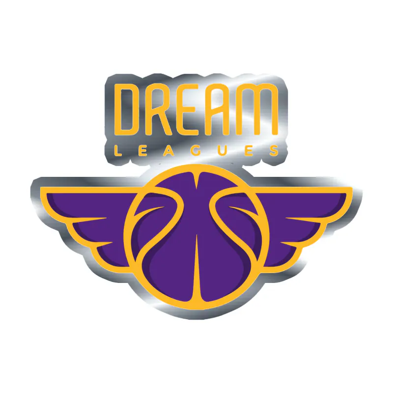 Los Angeles Lakers - Dream Leagues - Silver Chrome Vinyl Sticker - Custom Size