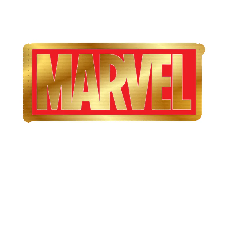 Marvel - Gold Chrome Vinyl Sticker - Custom Size