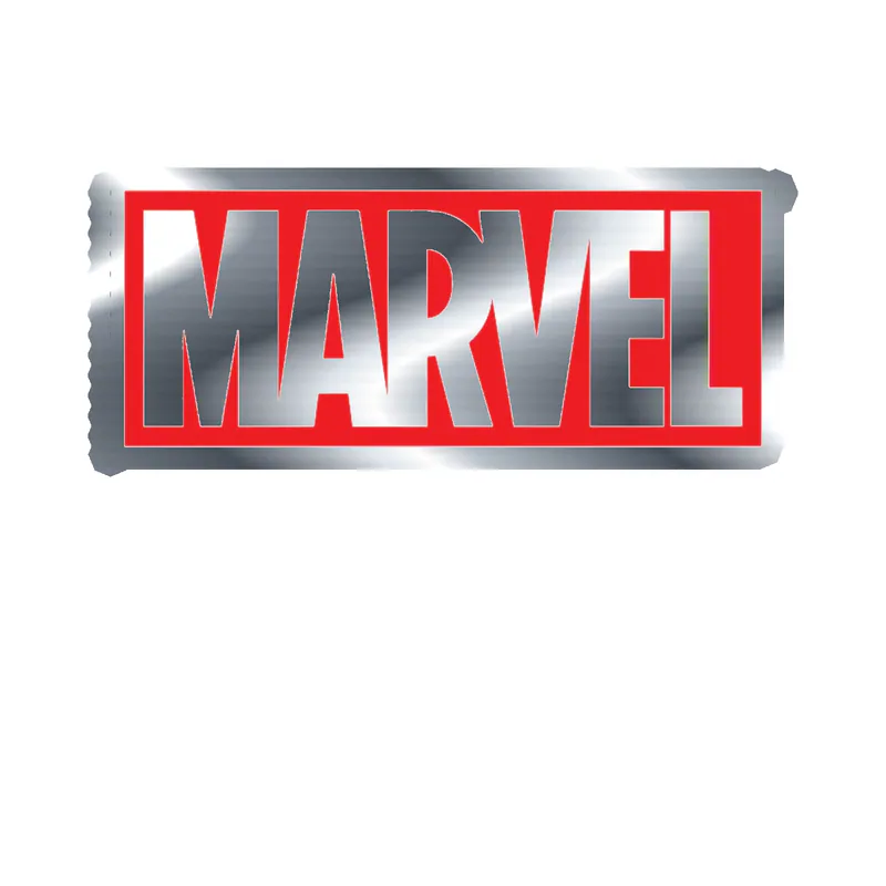 Marvel - Silver Chrome Vinyl Sticker - Custom Size