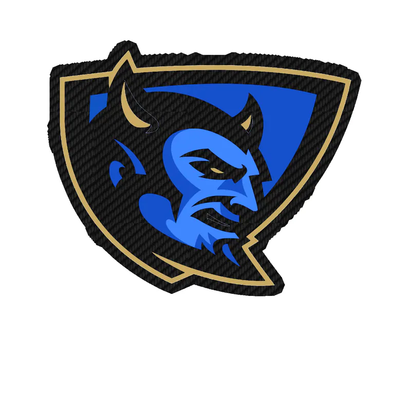 Bluefield State Big Blues Carbon Fiber Vinyl Decal - Custom Size